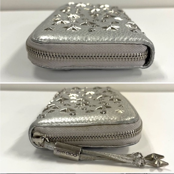 Jimmy Choo Silver Star-Studded Wallet